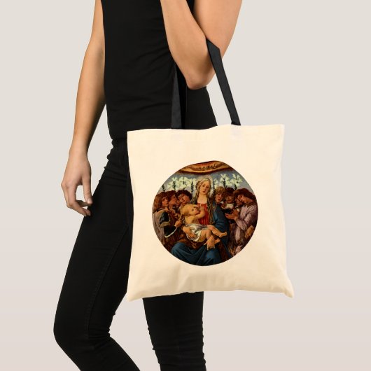 Madonna en kind met acht Angels van Botticelli Tote Bag (Voorkant (product))