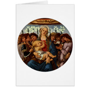 Madonna en Kind met acht engelen van Botticelli