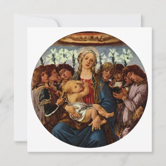 Madonna en Kind met acht engelen van Botticelli (Voorkant)