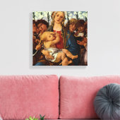 Madonna en kind met acht engelen van Botticelli Canvas Afdruk (Insitu (Woonkamer))