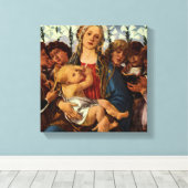 Madonna en kind met acht engelen van Botticelli Canvas Afdruk (Insitu (Houten vloer))