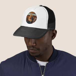Madonna en kind met acht engelen van Botticelli Trucker Pet