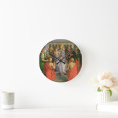 Madonna en Kind met acht heiligen, 1520s (temper) Ronde Klok (Huis)