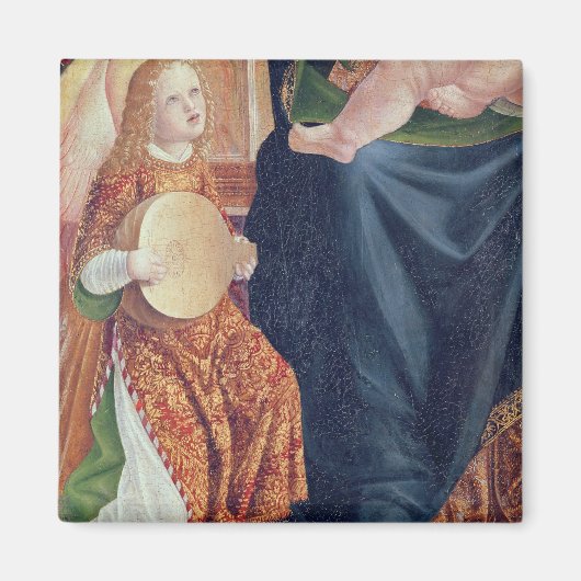 Madonna en kind met Angel Musicians Magneet (Voorkant)