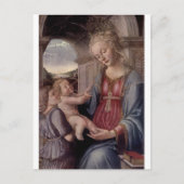Madonna en kind met Angel van Fra Lippo Lippi Briefkaart (Voorkant)
