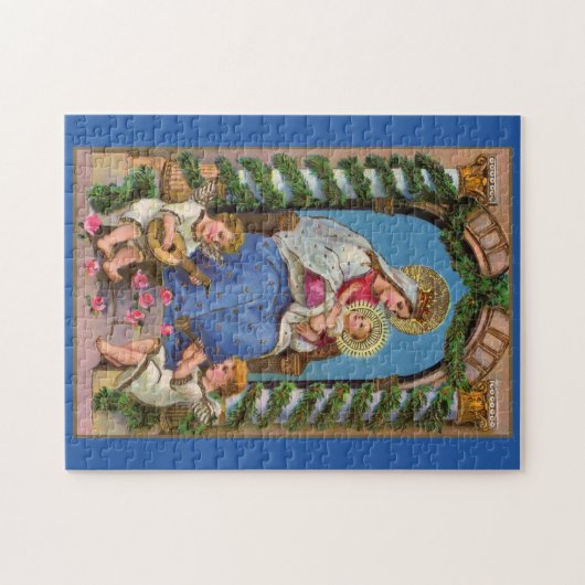 Madonna en kind met Angels Jigzaag Puzzle Legpuzzel (Horizontaal)
