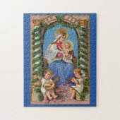 Madonna en kind met Angels Jigzaag Puzzle Legpuzzel (Verticaal)