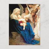 Madonna en kind met Angels KerstBriefkaart Briefkaart (Voorkant)