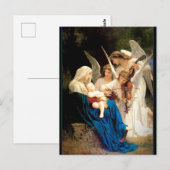 Madonna en kind met Angels Kerstmis Briefkaart (Voorkant / Achterkant)