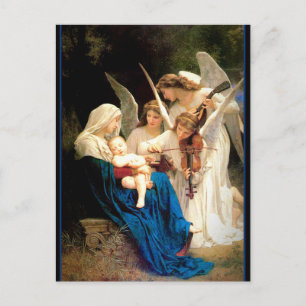 Madonna en kind met Angels Kerstmis Briefkaart