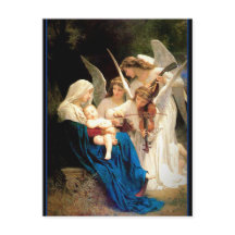 Madonna en kind met Angels Kerstmis