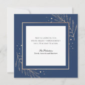 Madonna en kind met Angels Sacred Feestdagenkaart (Achterkant)