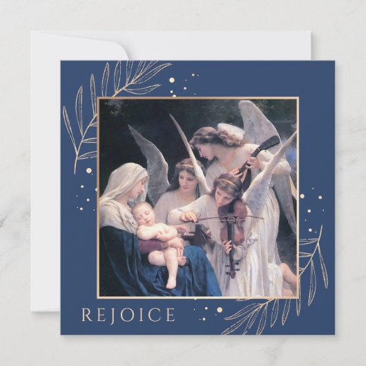 Madonna en kind met Angels Sacred Feestdagenkaart (Voorkant)