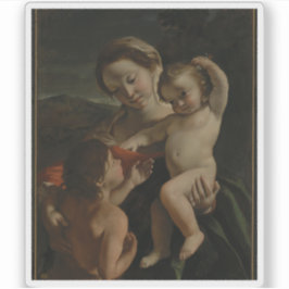 Madonna en kind met de Baby Johannes de Doper Sticker