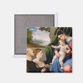 Madonna en kind met de Baby Sint John Magneet (Voorkant / Achterkant)