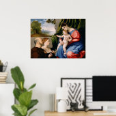Madonna en kind met de Baby Sint John Poster (Thuiskantoor)