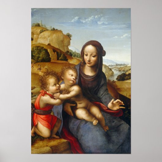 Madonna en kind met de Baby Sint John Poster (Voorkant)