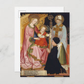 Madonna en kind met de donor briefkaart (Voorkant / Achterkant)