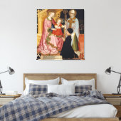Madonna en kind met de donor canvas afdruk (Insitu (Slaapkamer))