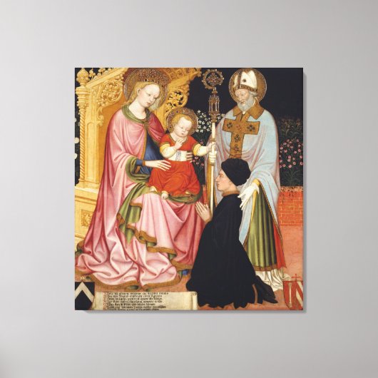 Madonna en kind met de donor canvas afdruk (Voorkant)