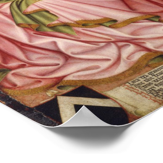 Madonna en kind met de donor poster (Hoek)