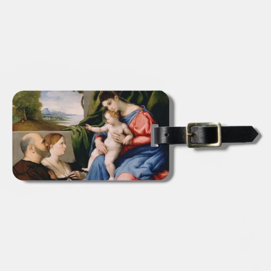 Madonna en kind met de jonge heilige Johannes Bagagelabel (Voorkant horizontaal)