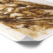 Madonna en kind met een Cat, Leonardo da Vinci Poster (Hoek)