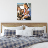 Madonna en kind met engel - Botticelli - c1470 Canvas Afdruk (Insitu (Slaapkamer))