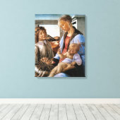 Madonna en kind met engel - Botticelli - c1470 Canvas Afdruk (Insitu (Houten vloer))