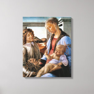 Madonna en kind met engel - Botticelli - c1470 Canvas Afdruk