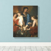 Madonna en kind met engelen canvas afdruk (Insitu (Houten vloer))