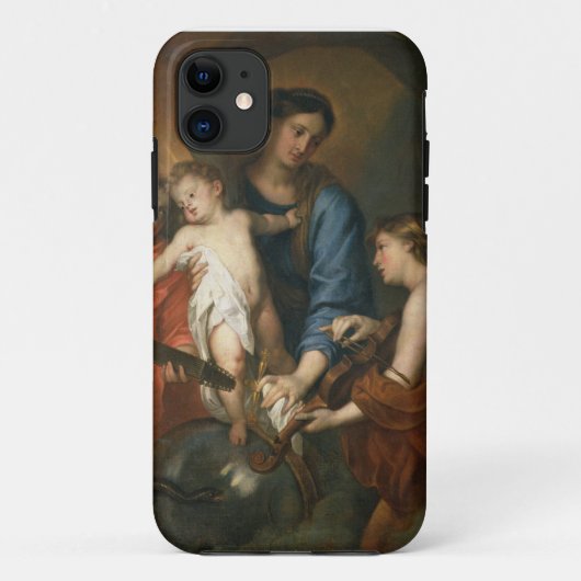 Madonna en kind met engelen Case-Mate iPhone case (Achterkant)