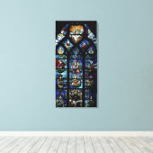 Madonna en Kind met engelen en portretten reageren Canvas Afdruk (Insitu (Houten vloer))