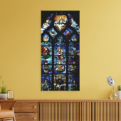 Madonna en Kind met engelen en portretten reageren Canvas Afdruk (Insitu (Woonkamer))