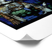 Madonna en Kind met engelen en portretten reageren Poster (Hoek)