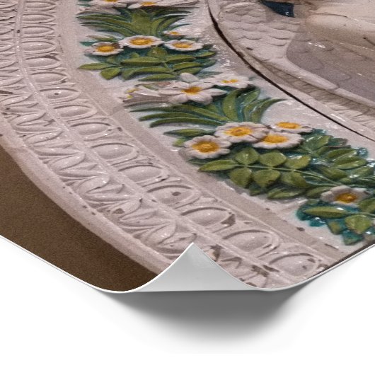 Madonna en kind met engelen Luca Della Robbia Poster (Hoek)