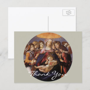 Madonna en kind met engelen van Sandro Botticelli Briefkaart