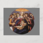 Madonna en kind met engelen van Sandro Botticelli Briefkaart (Voorkant)
