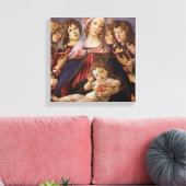 Madonna en kind met engelen van Sandro Botticelli Canvas Afdruk (Insitu (Woonkamer))