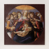 Madonna en kind met engelen van Sandro Botticelli Legpuzzel (Verticaal)