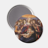 Madonna en kind met engelen van Sandro Botticelli Magneet (Voorkant / Achterkant)