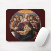 Madonna en Kind met engelen van Sandro Botticelli Muismat (Met muis)