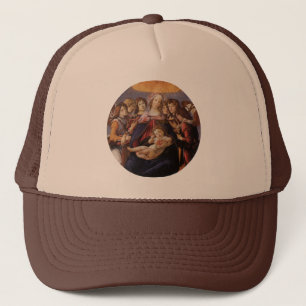 Madonna en kind met engelen van Sandro Botticelli Trucker Pet