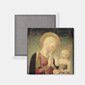 Madonna en kind met granaatappel magneet (Voorkant / Achterkant)