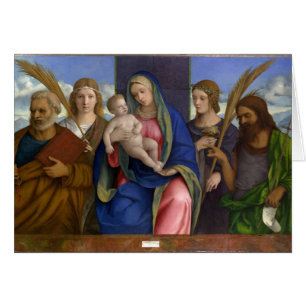 Madonna en kind met heiligen
