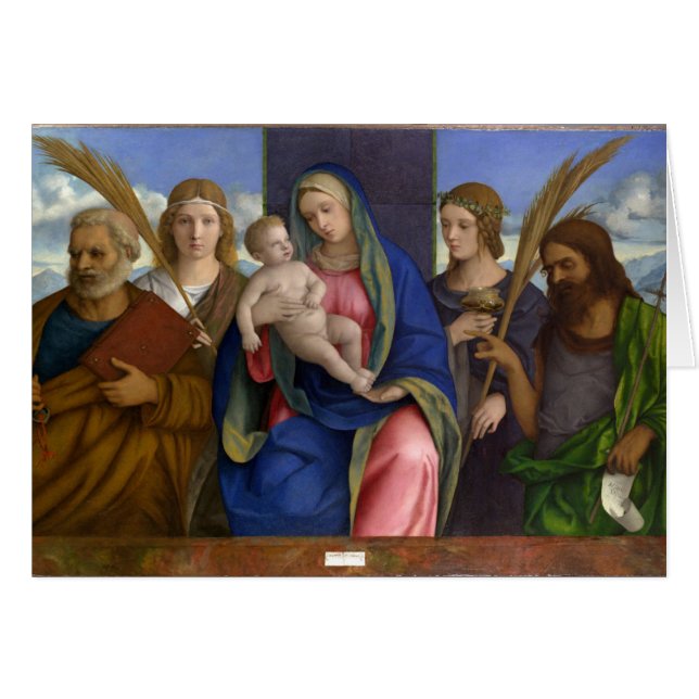 Madonna en kind met heiligen (Voorkant Horizontaal)