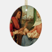 Madonna en kind met heiligen 2 keramisch ornament (Rechts)