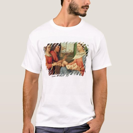 Madonna en kind met heiligen 2 t-shirt (Voorkant)