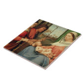 Madonna en kind met heiligen 2 tegeltje (Zijkant)