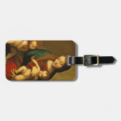 Madonna en kind met heiligen bagagelabel (Voorkant horizontaal)